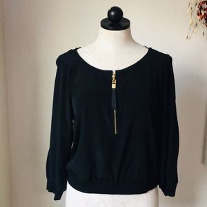 Black zip top